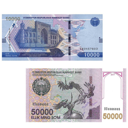 Lot 2 billets Ouzbékistan