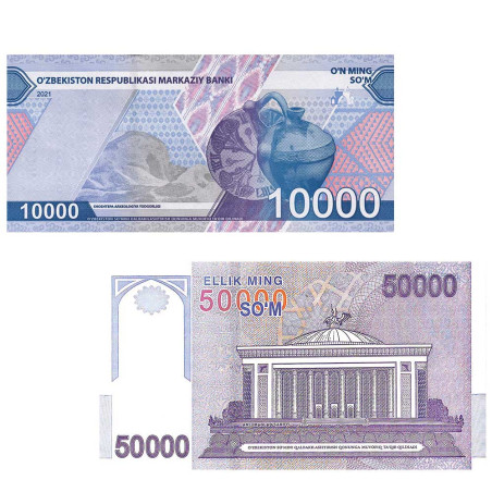 Lot 2 billets Ouzbékistan