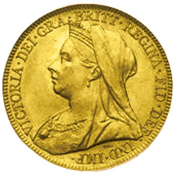 Demi-Souverain Or - Victoria Tête voilée