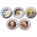 Lot 5 x 2 Euro 2024 colorisées