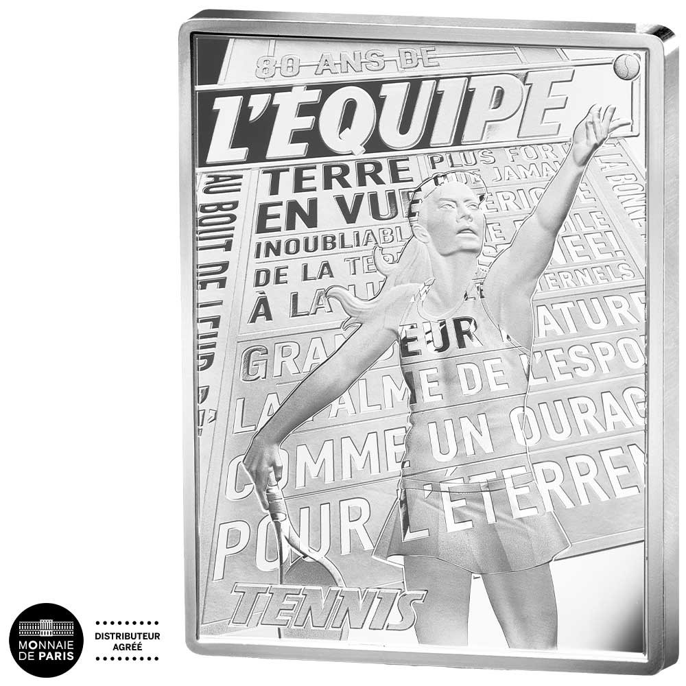10 Euro Argent France BE 2026 - Tennis - 80 ans de l'Equipe