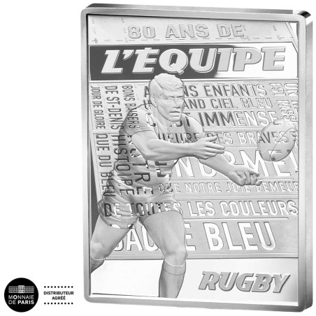 10 Euro Argent France BE 2026 - Rugby - 80 ans de l'Equipe