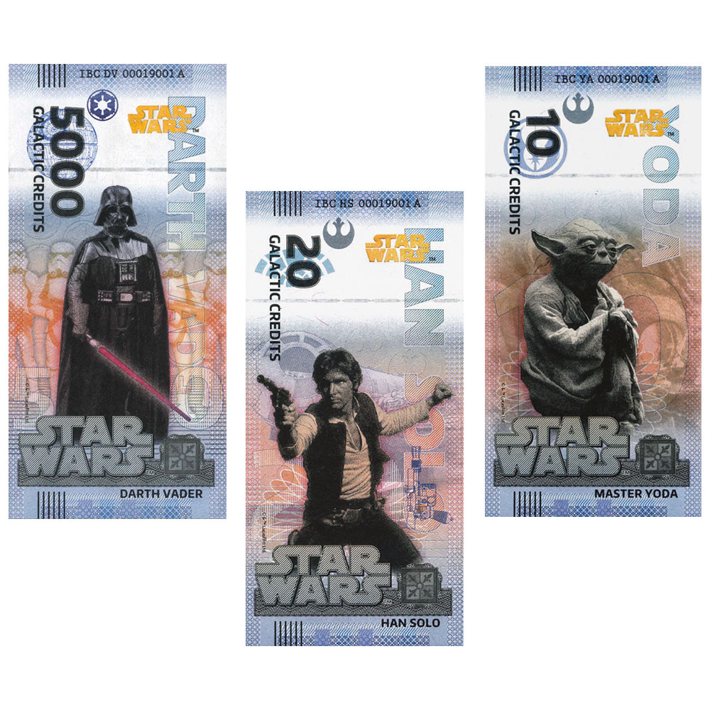 Lot 3 Billets Souvenir Star Wars