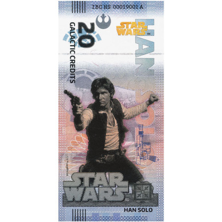 Billet Souvenir 20 Crédits Galactic - Han Solo