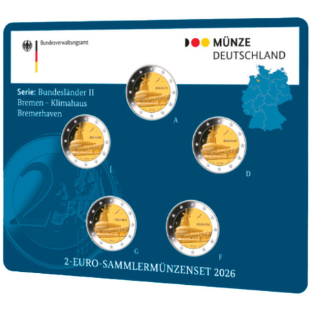 5 x 2 Euro Allemagne BU 2026 - Maison du Climat de Brême