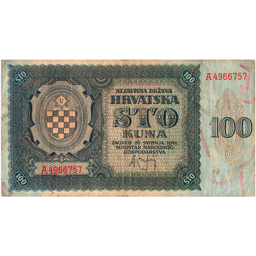 100 Kuna Croatie 1941