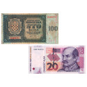 Lot 100 et 20 Kuna Croatie