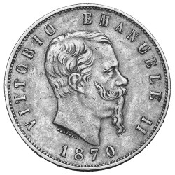5 Lires Argent Italie - Victor-Emmanuel II (roi 1861-1878)