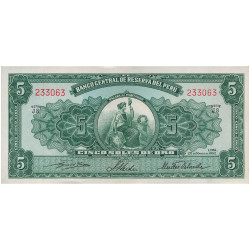5 Soles de Oro Pérou 1952-1954