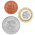 Lot 3 monnaies Mexique