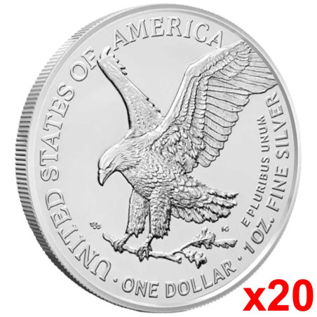Lot 20 x 1 Dollar Argent USA 2026 - “Liberty” - Aigle