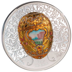 1000 Togrog Argent BE 2026 colorisée - Œuf de Fabergé Pierre le Grand