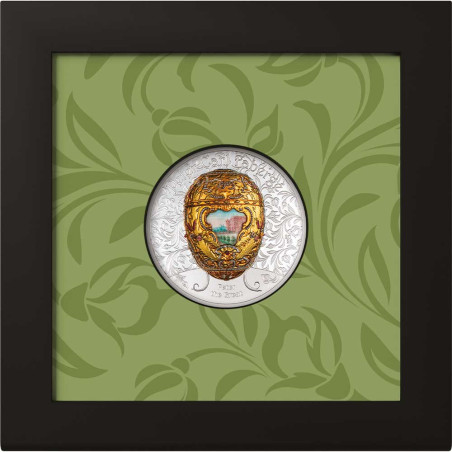 1000 Togrog Argent BE 2026 colorisée - Œuf de Fabergé Pierre le Grand