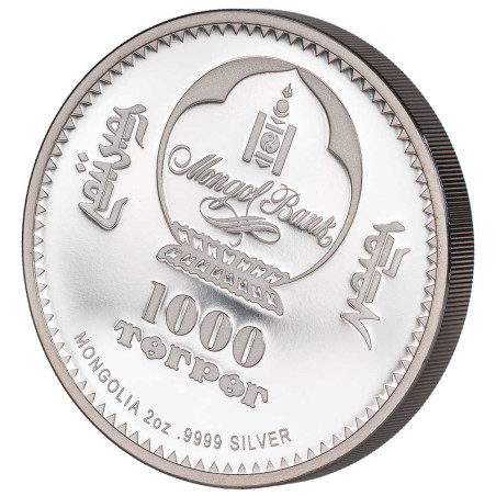 1000 Togrog Argent BE 2026 colorisée - Œuf de Fabergé Pierre le Grand