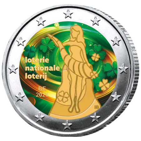 2 Euro Belgique 2025 colorisées - Loterie nationale