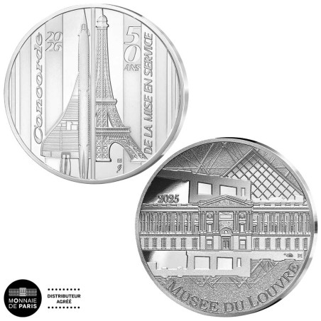 Lot séries France BE 2026 Concorde + 2025 Louvre
