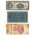 Lot 3 billets Mexique