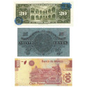 Lot 3 billets Mexique