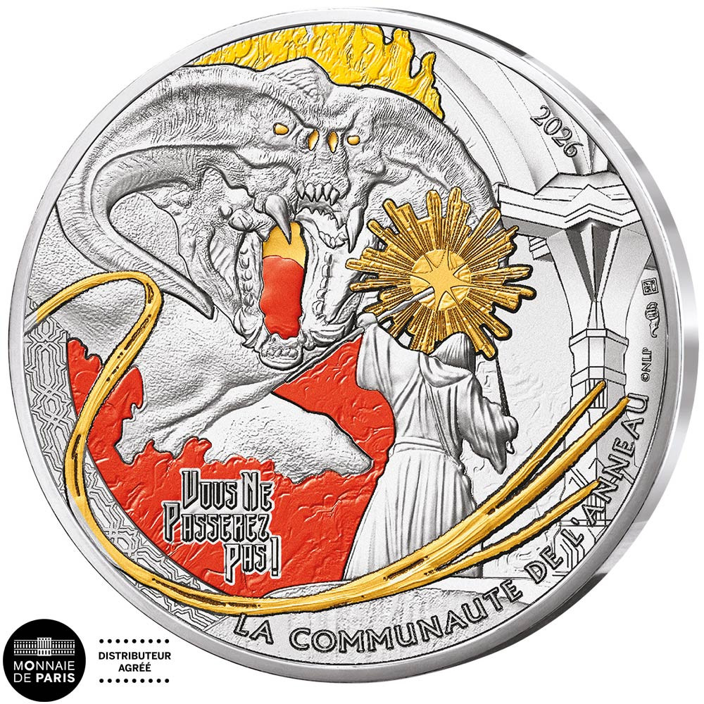 10 Euro Argent France 2026 colorisées - Gandalf contre le Balrog
