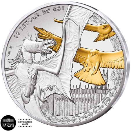 10 Euro Argent France 2026 colorisées - Les aigles contre les bêtes ailées