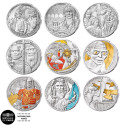 Lot 9 x 10 Euro Argent France 2026