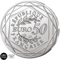 50  Euro Argent France BU 2026 colorisées - Aragorn et Minas Tirith