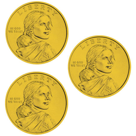 Cadre avec  3 x 1 Dollar USA