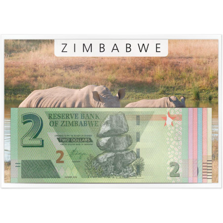Lot 6 billets Dollars Zimbabwe 2019-2020