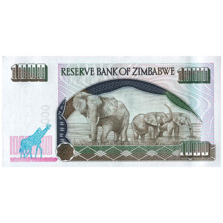 1000 Dollars Zimbabwe 2003