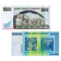 Lot 2 billets Zimbabwe