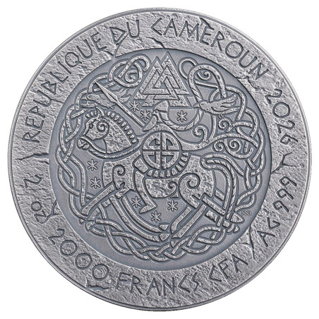 2000 Francs Argent CFA 2026 colorisée - Chemin du Valhalla - Ivar le Désossé