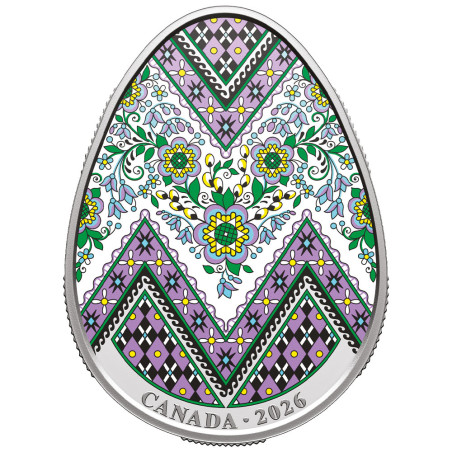 20 Dollars Argent Canada BE 2026 colorisée