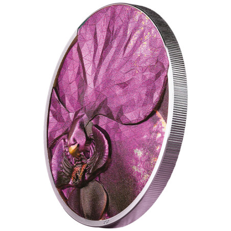 5 Dollars Argent BE 2026 colorisée - Bionique Orchidée