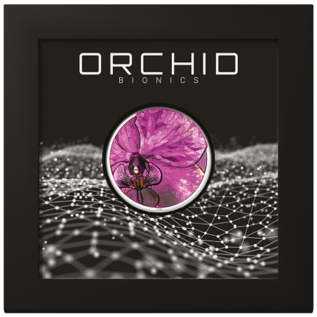 5 Dollars Argent BE 2026 colorisée - Bionique Orchidée