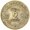 2 Francs Maroc 1945