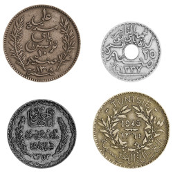 Lot 4 Monnaies Tunisie