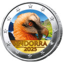 2 Euro Andorre  BU 2025 colorisées - Gypaète barbu