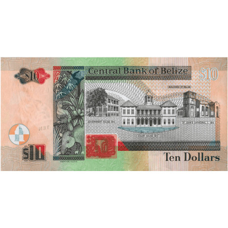 10 Dollars Belize 2016-2020 - Élisabeth II