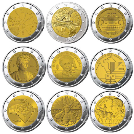 Lot 26 x 2 Euro commémoratives 2024