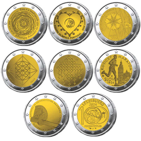 Lot 26 x 2 Euro commémoratives 2024