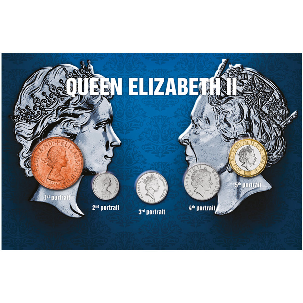 Série Royaume-Uni - 5 Portraits de la Reine Élisabeth II