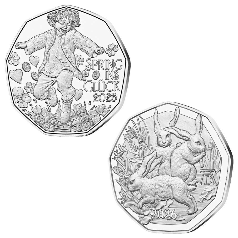 Lot 2 x 5 Euro Argent Autriche BU 2026