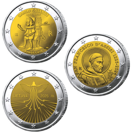 Lot des 3 x 2 Euro 2026