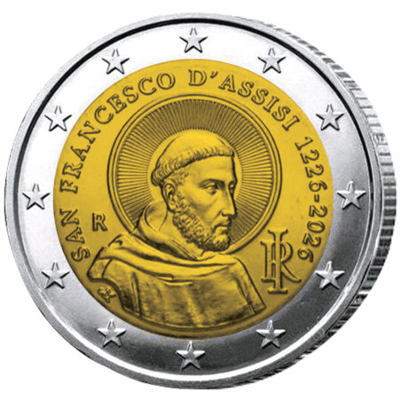 2 Euro Italie 2026 - Saint François d’Assise
