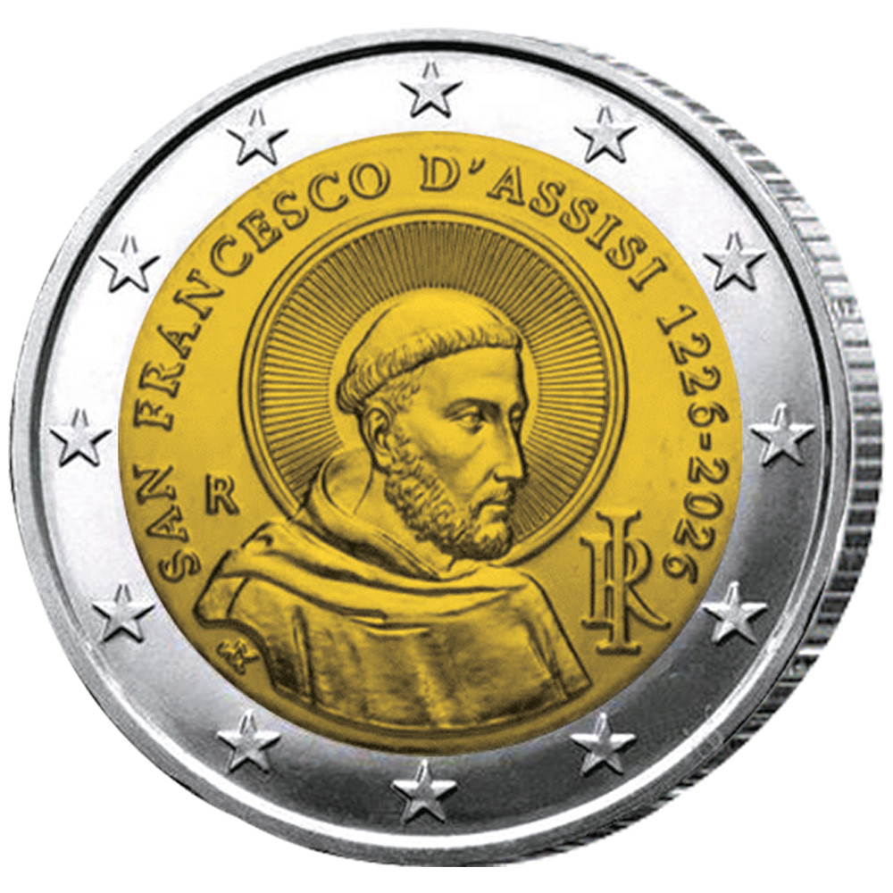 2 Euro Italie 2026 - Saint François d’Assise