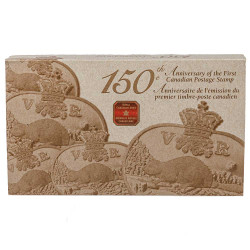Coffret 150e Anniversaire du premier timbre-poste Canadien