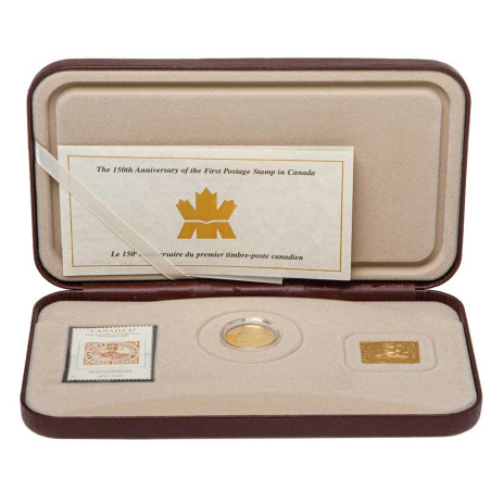 Coffret 150e Anniversaire du premier timbre-poste Canadien