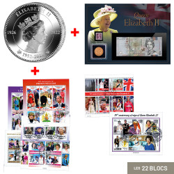 Lot 1 pièce de Collection + 22 blocs-feuillets + 1 Set