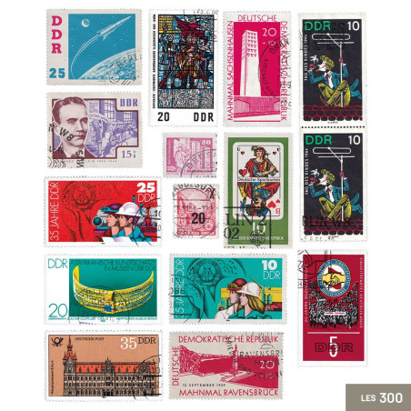 300 timbres Allemagne de l'Est