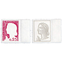 2 timbres Marianne de Decaris variétés gris et rouges